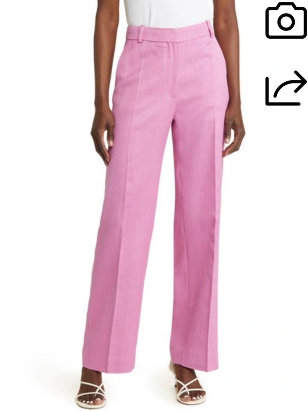 & Other Stories Bubblegum Pink Linen Pants